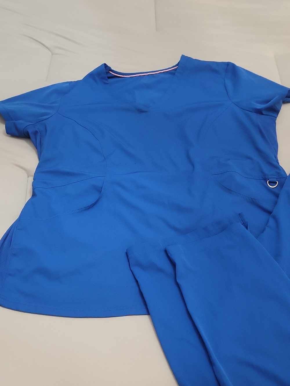Ava Therese Brand Maternity Blue Women's Scrub Top and Pants Set